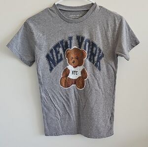 Grayson Threads Gray T-Shirt with Bear and NYC Design